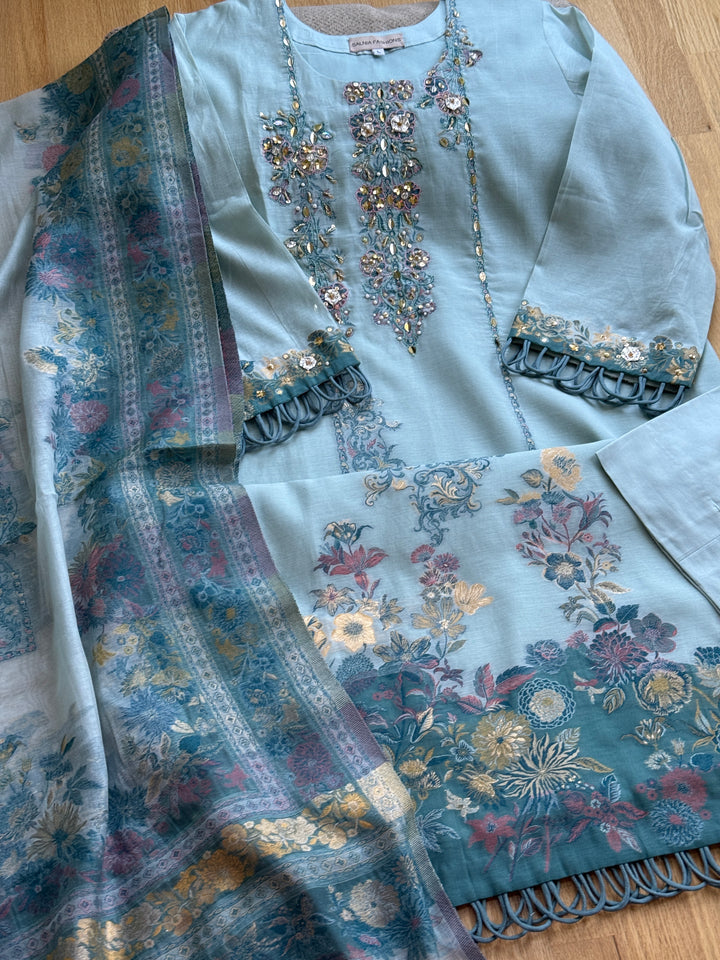 KHANI WOVEN PURE SILK SUIT KNSF01