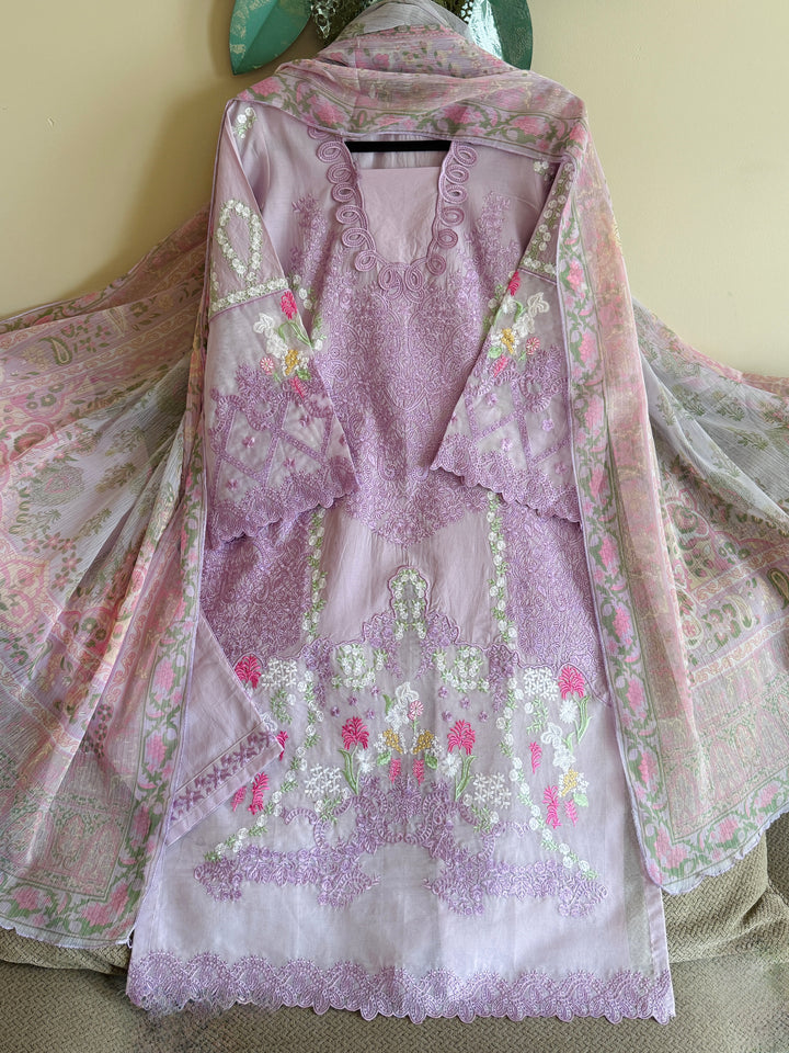 EMBROIDERED CASUAL WEAR LAWN 3-PC SUITS CWSF13
