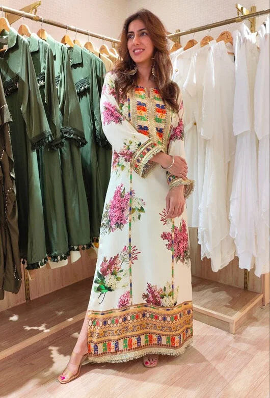 PURE CREPE SILK FUSION KAFTAN SFKF11