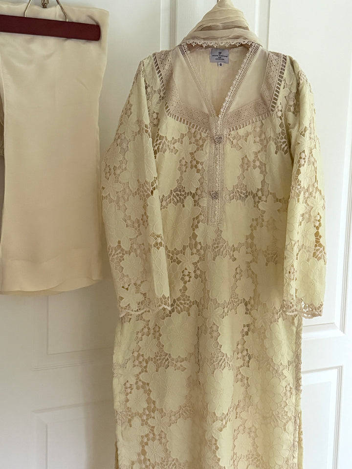 GRIP CROSHET SET WITH CULOTTE SILK PANTS GRSF06