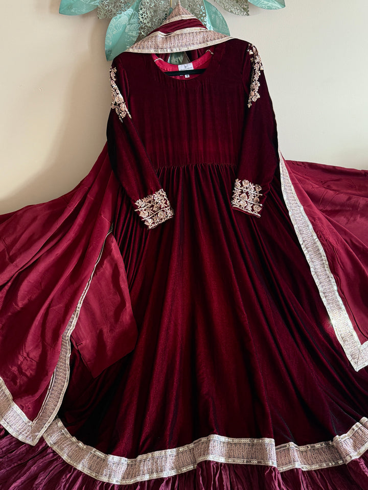 VELVET FORMAL FROCK PARTYWEAR SUIT VLSF02