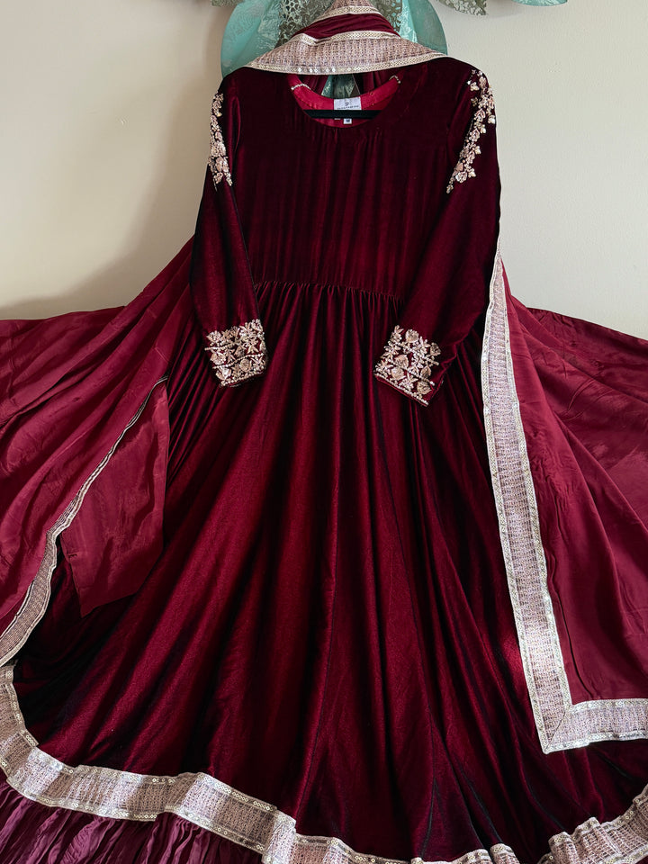 VELVET FORMAL FROCK PARTYWEAR SUIT VLSF02