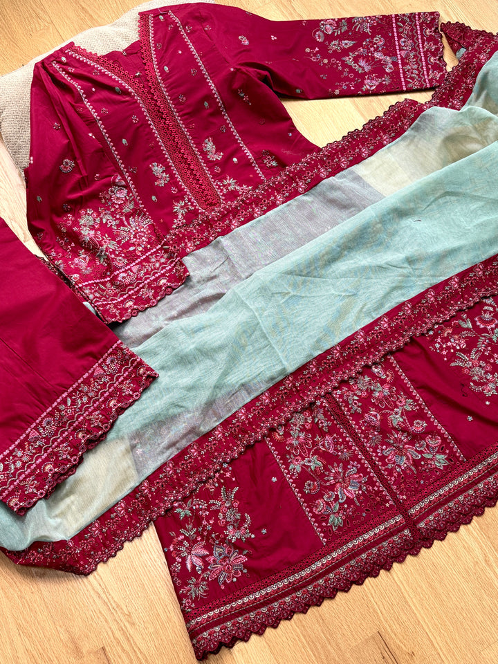 HUSSAIN REHAR LUXURY LAWN COLLECTION 2025 MAHOGANY