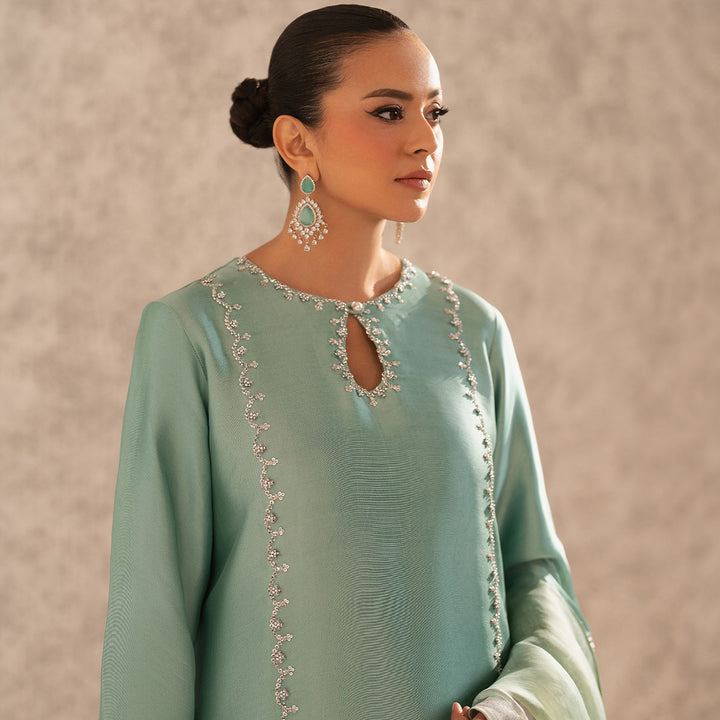 HAND EMBELLISHED PURE SILK FARSHI SHALWAR FRSH70