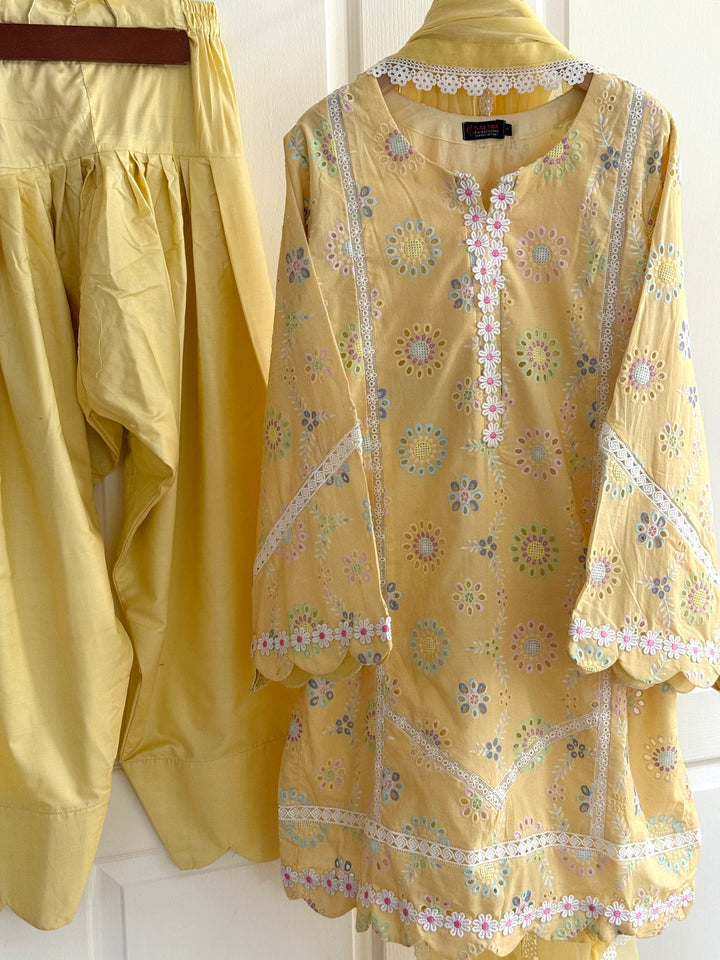 SCHIFFLI EMBROIDERED FARSHI SHALWAR SCFR07