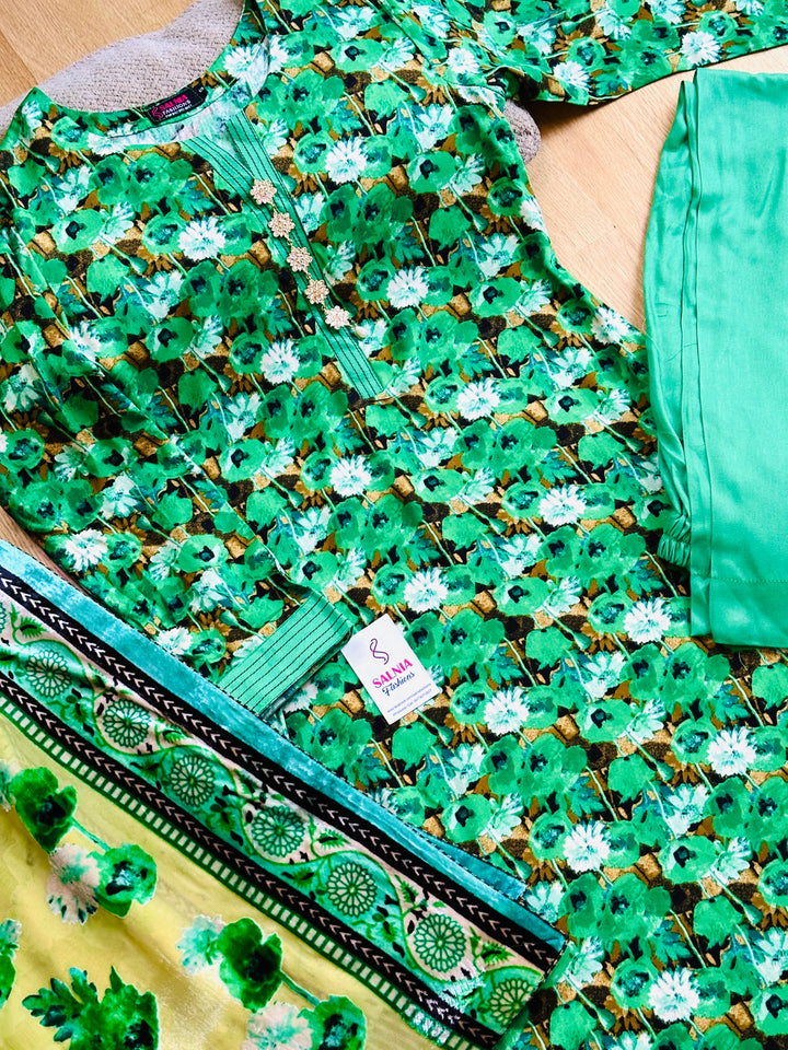 EMBROIDEREDLINEN SUIT WITH PALACHI DUPATTA PLSF11