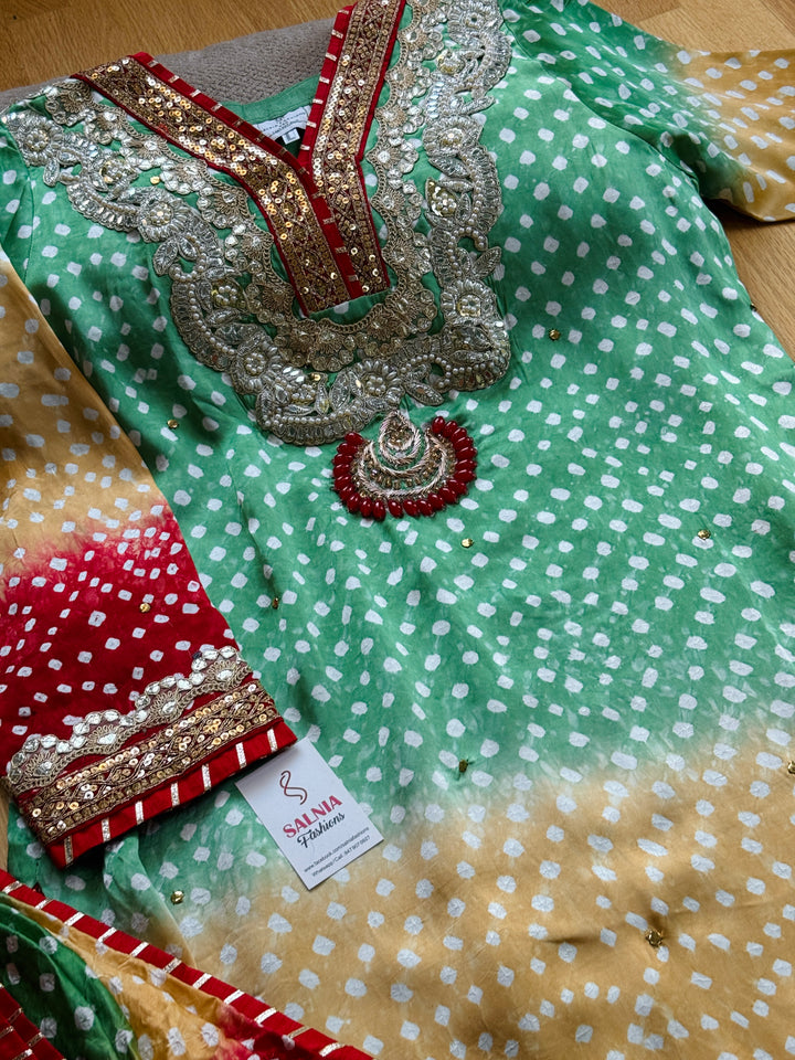 PURE SILK CHUNRI SUIT(CUSTOM SERIES) SFCH02