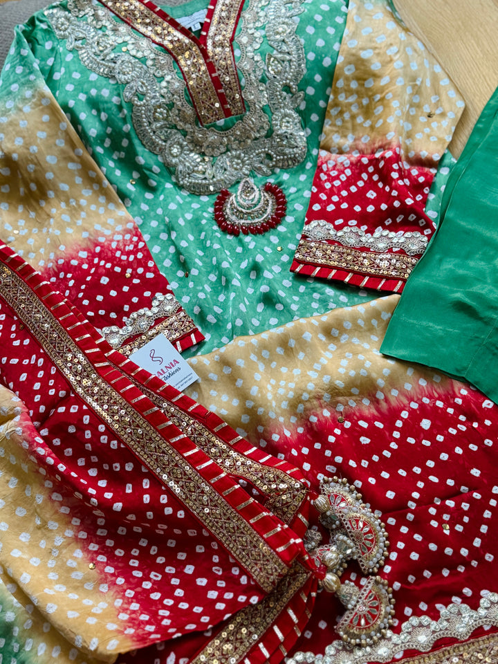PURE SILK CHUNRI SUIT(CUSTOM SERIES) SFCH02
