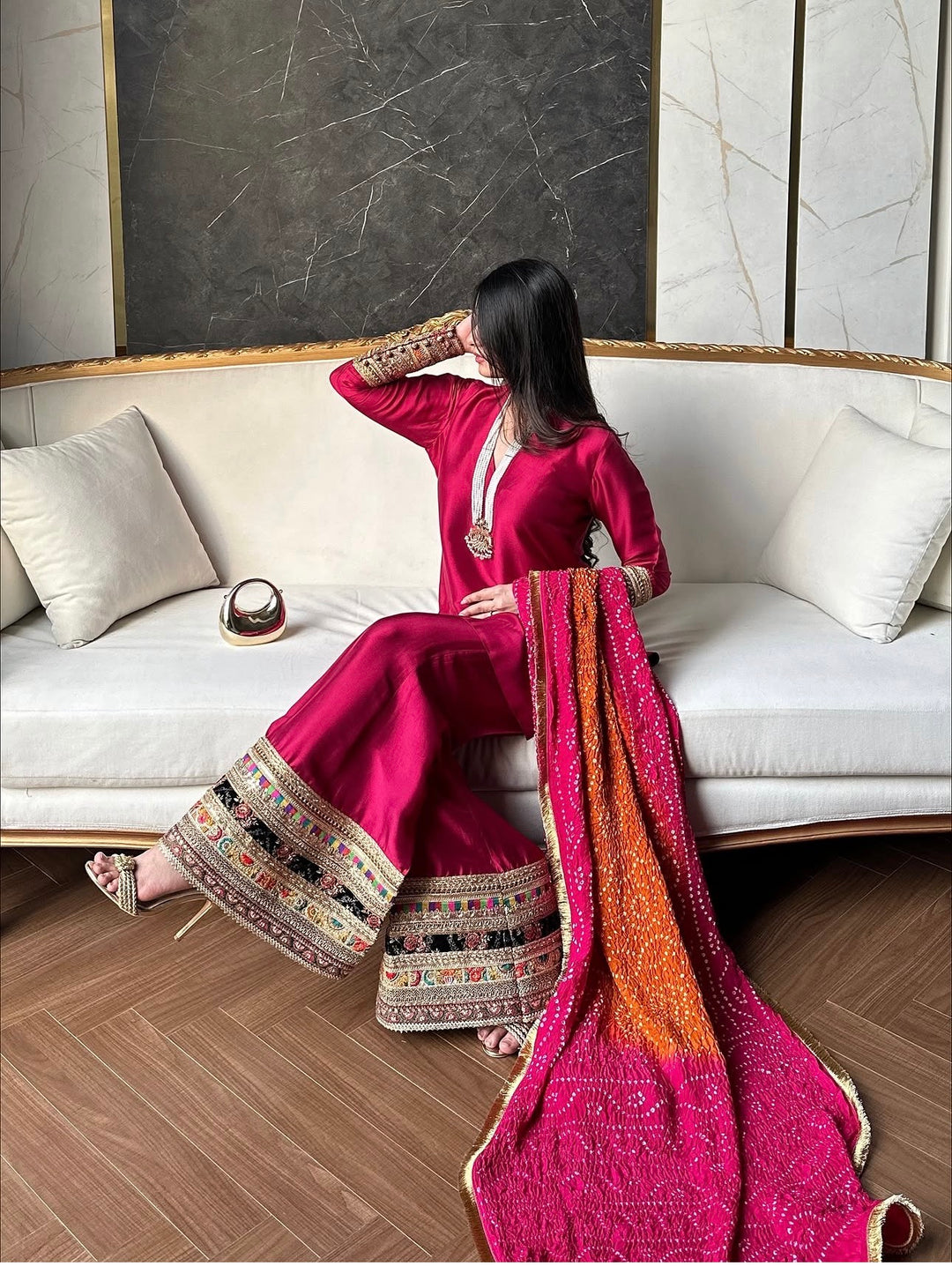 PARTYWEAR CHUNRI SUITS CHSF04