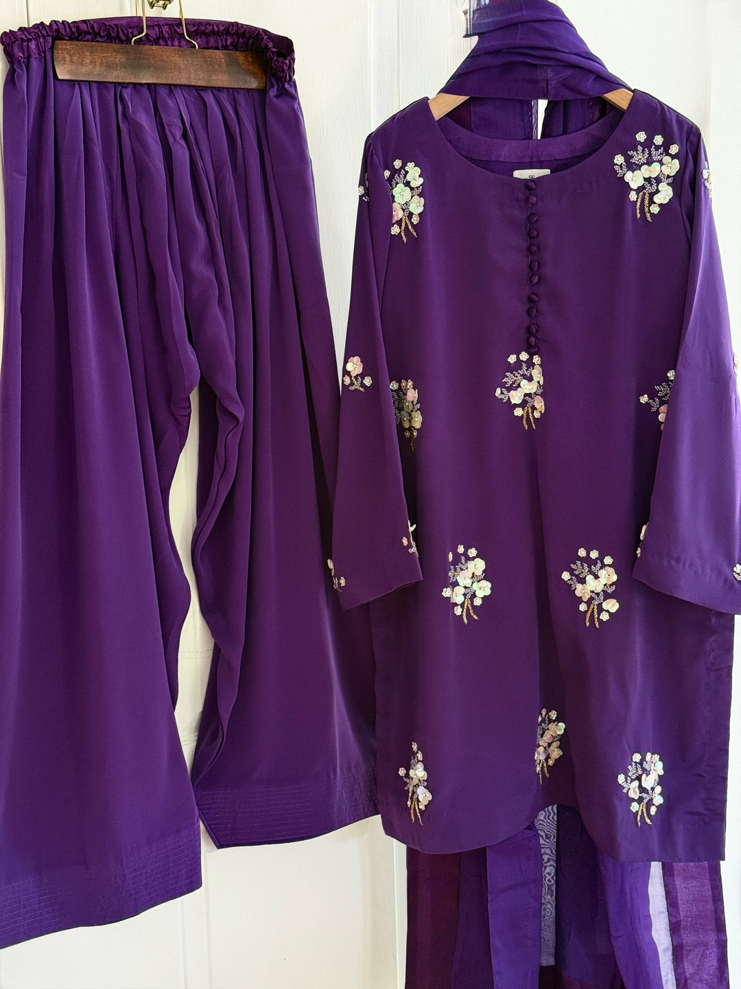HAND EMBELLISHED SILK FARSHI SHALWAR FRSH01