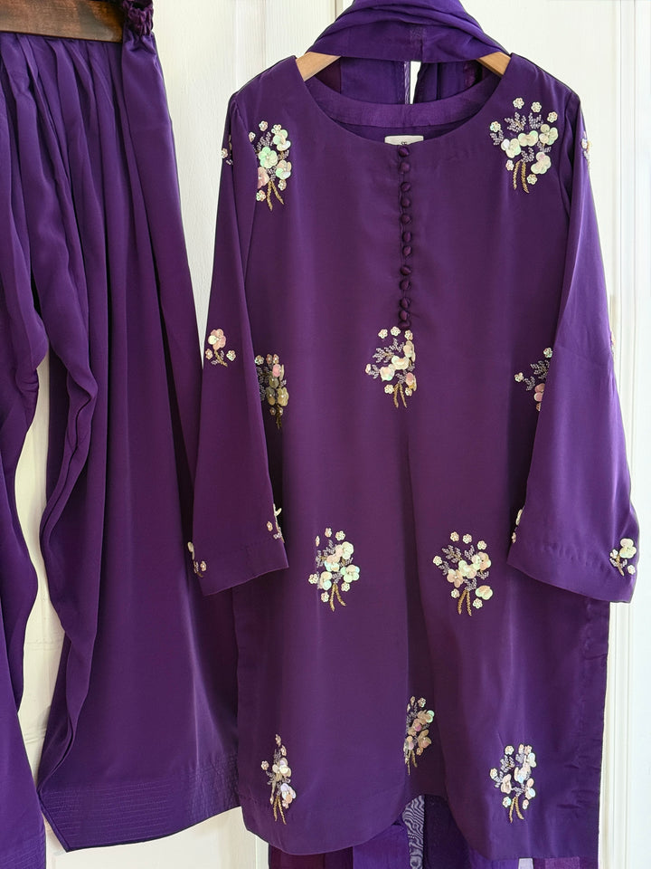 HAND EMBELLISHED SILK FARSHI SHALWAR FRSH01