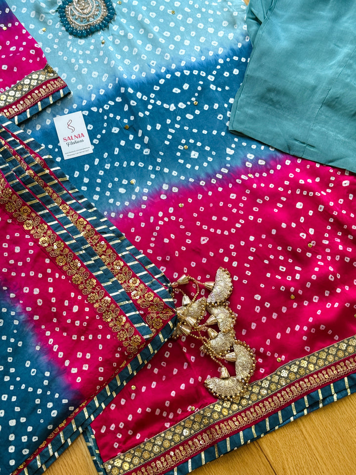 PURE SILK CHUNRI SUIT(CUSTOM SERIES) SFCH10
