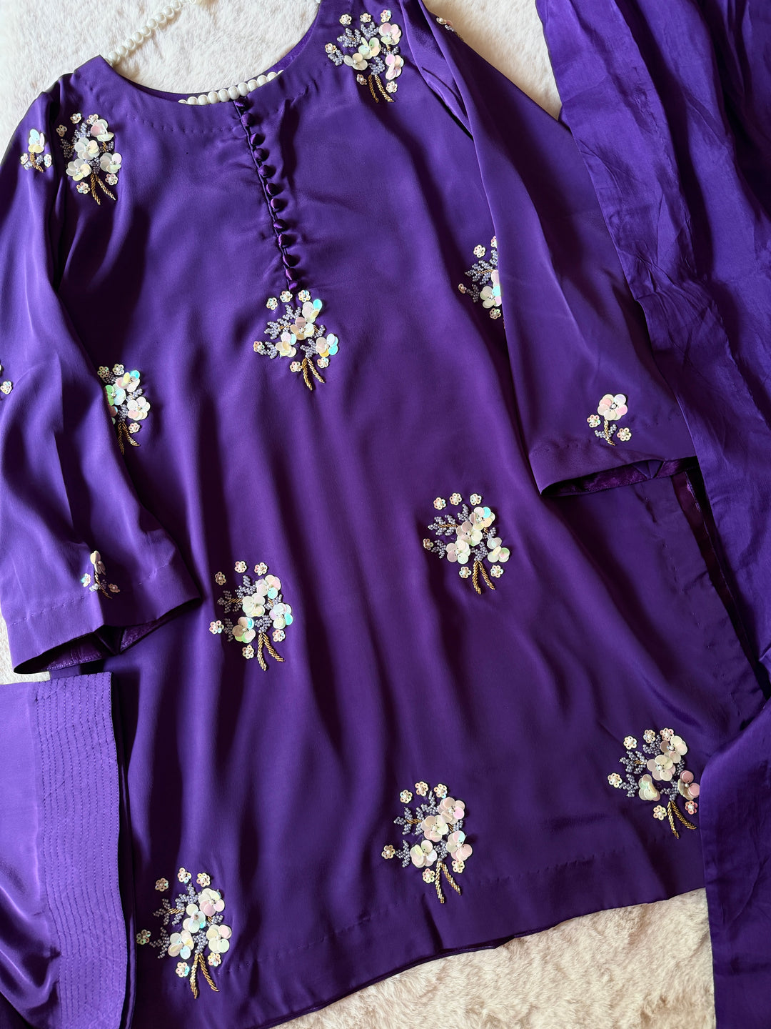 HAND EMBELLISHED SILK FARSHI SHALWAR FRSH01