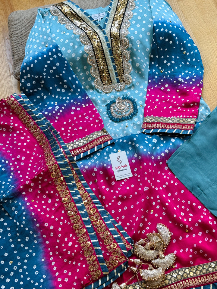 PURE SILK CHUNRI SUIT(CUSTOM SERIES) SFCH10