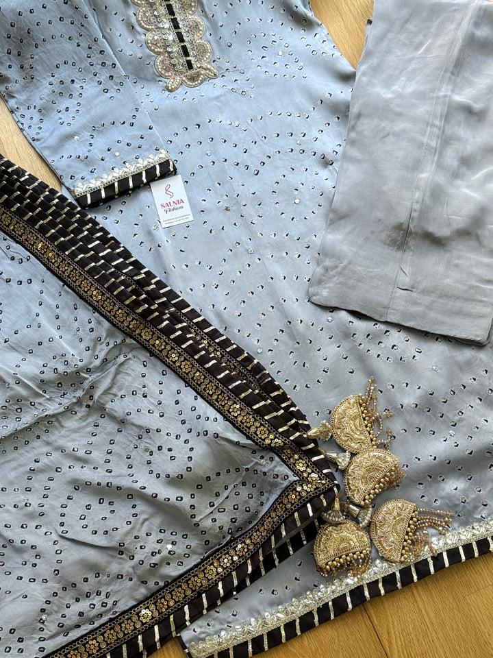 PURE SILK CHUNRI SUIT(CUSTOM SERIES) SFCH08