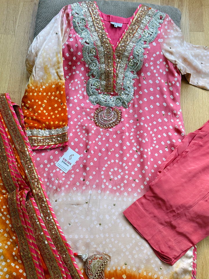 PURE SILK CHUNRI SUIT(CUSTOM SERIES) SFCH11