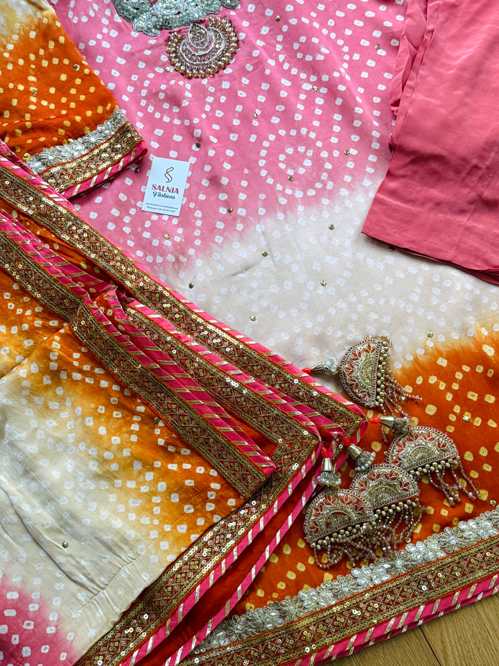 PURE SILK CHUNRI SUIT(CUSTOM SERIES) SFCH11