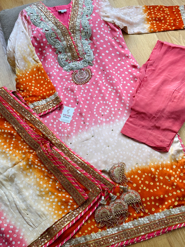 PURE SILK CHUNRI SUIT(CUSTOM SERIES) SFCH11
