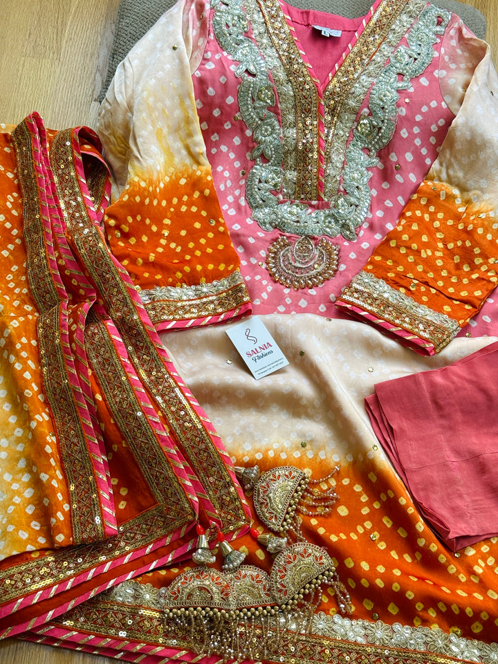 PURE SILK CHUNRI SUIT(CUSTOM SERIES) SFCH11