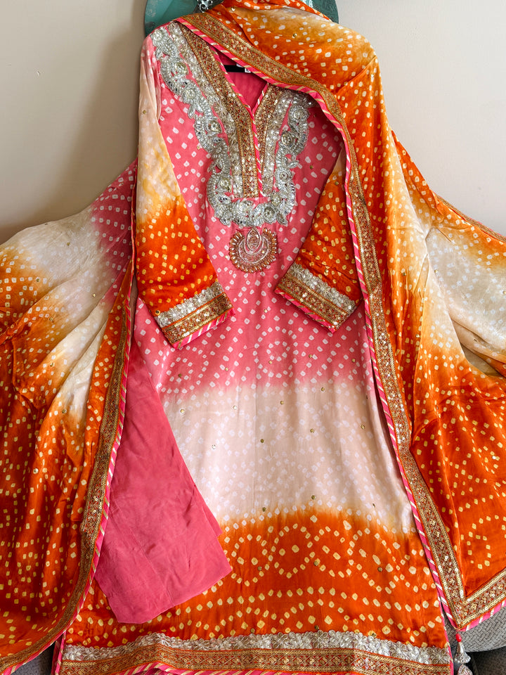 PURE SILK CHUNRI SUIT(CUSTOM SERIES) SFCH11