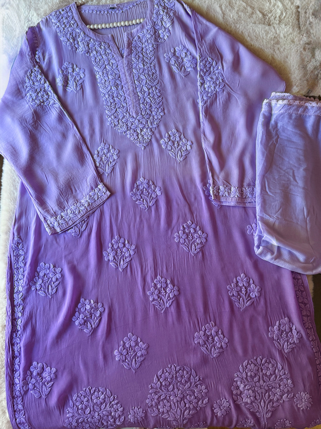 PURE SILK CHIKANKARI WITH HEAVY 3-D WORK SFCH14