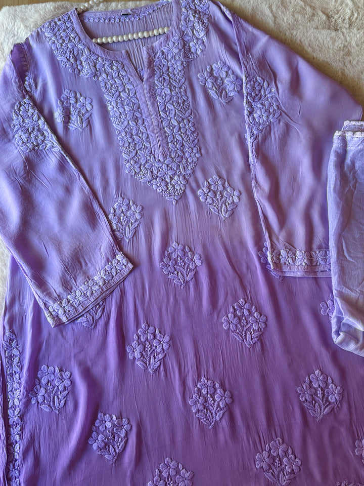 PURE SILK CHIKANKARI WITH HEAVY 3-D WORK SFCH14