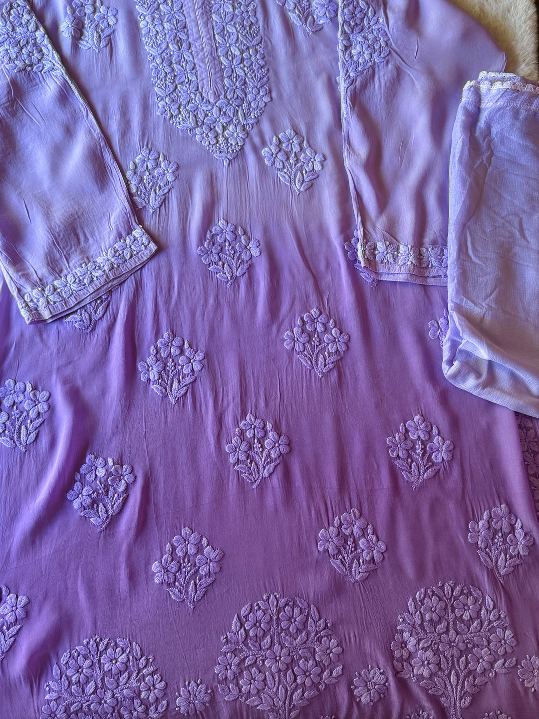 PURE SILK CHIKANKARI WITH HEAVY 3-D WORK SFCH14