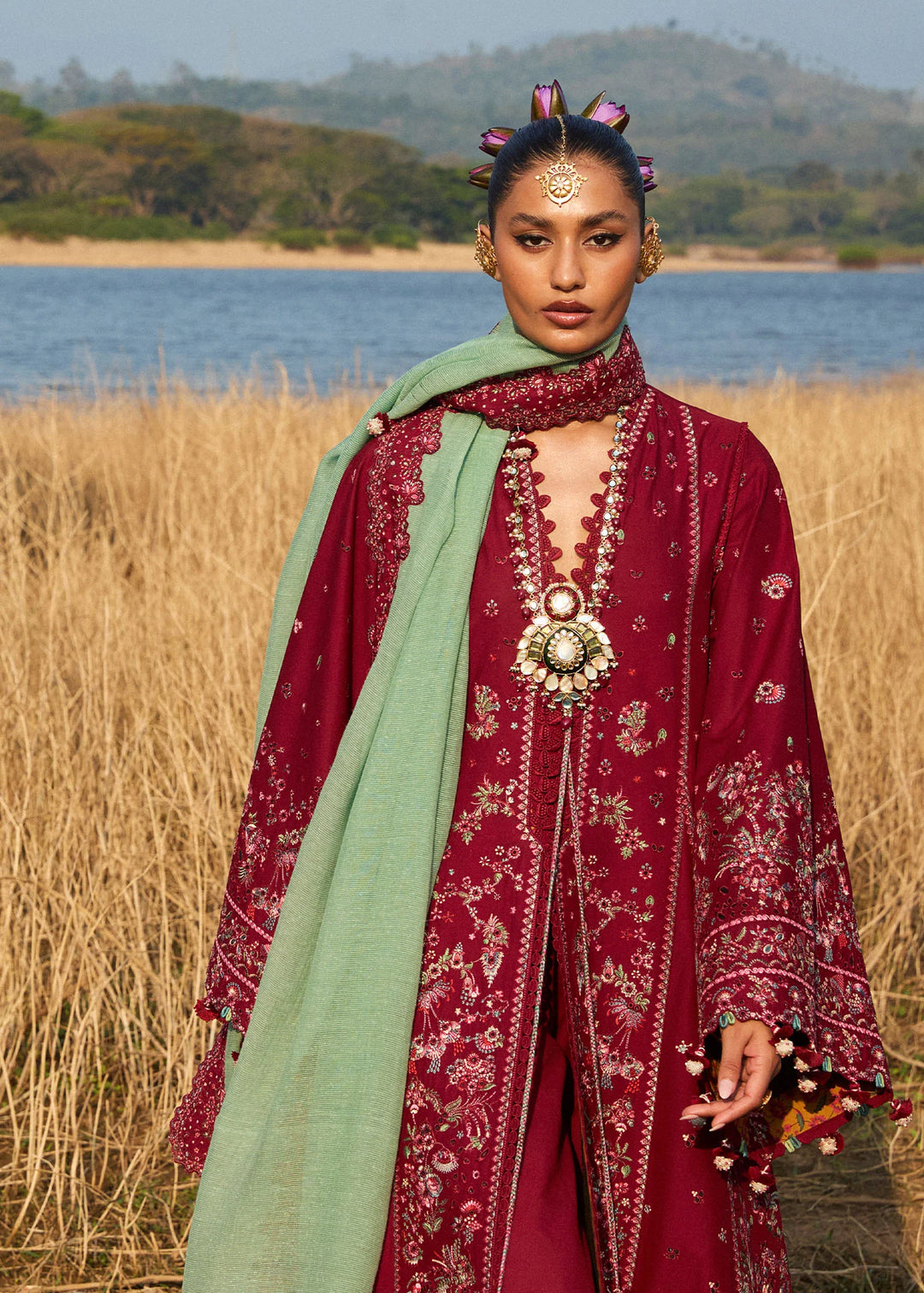HUSSAIN REHAR LUXURY LAWN COLLECTION 2025 MAHOGANY