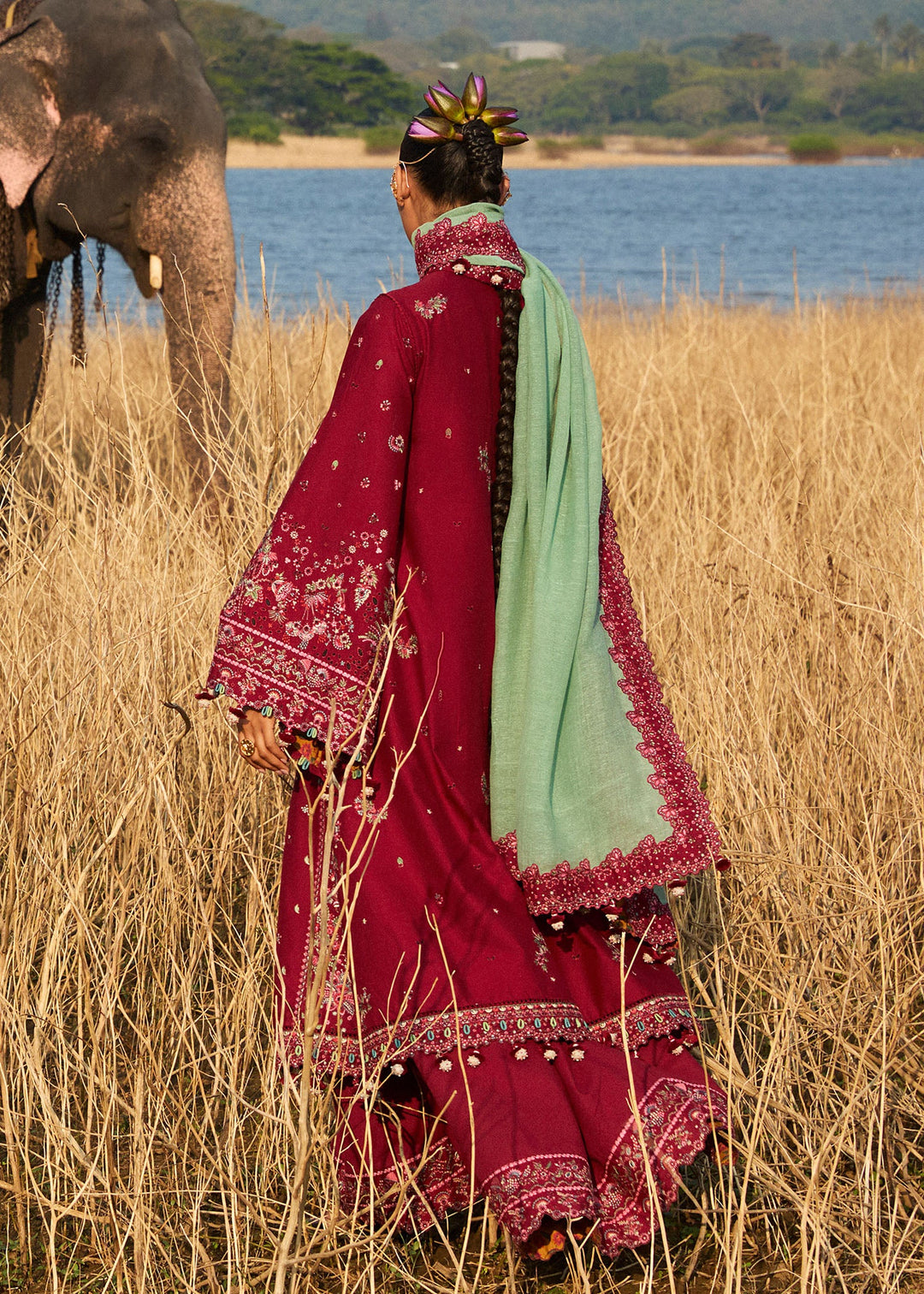 HUSSAIN REHAR LUXURY LAWN COLLECTION 2025 MAHOGANY