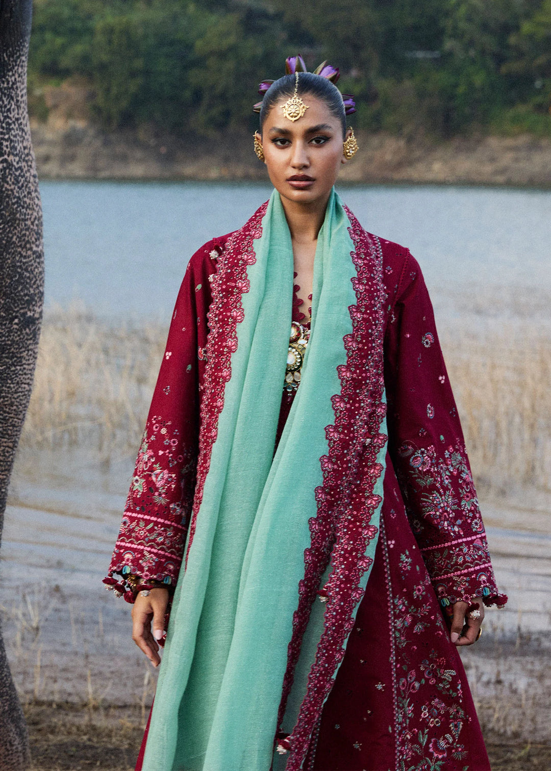 HUSSAIN REHAR LUXURY LAWN COLLECTION 2025 MAHOGANY
