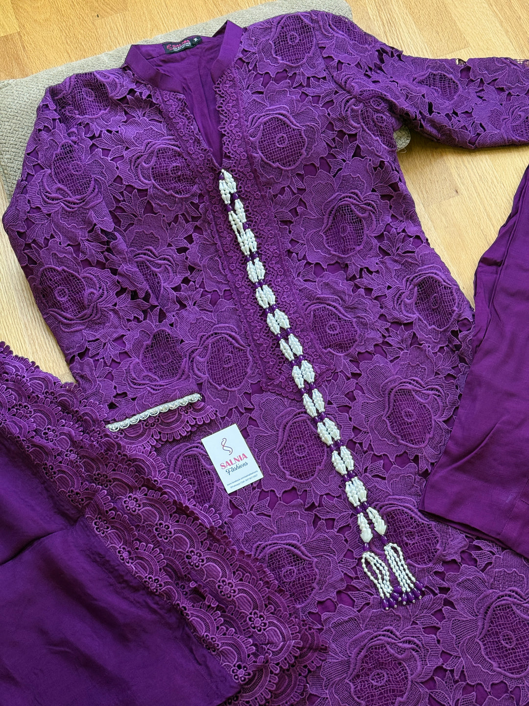 CUTWORK EMBROIDERED SUIT SCST16