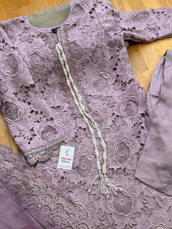 CUTWORK EMBROIDERED SUIT SCST18