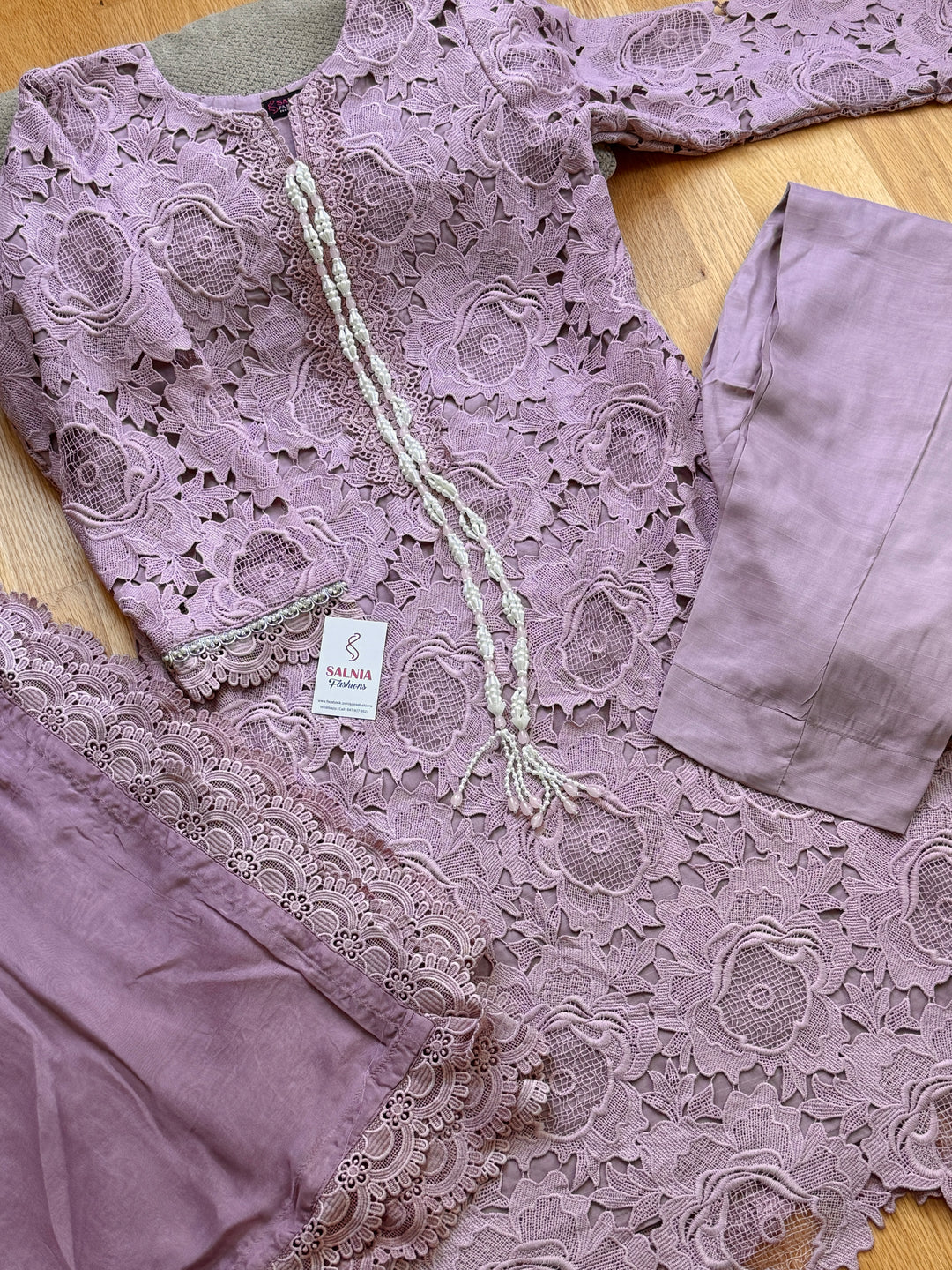 CUTWORK EMBROIDERED SUIT SCST18