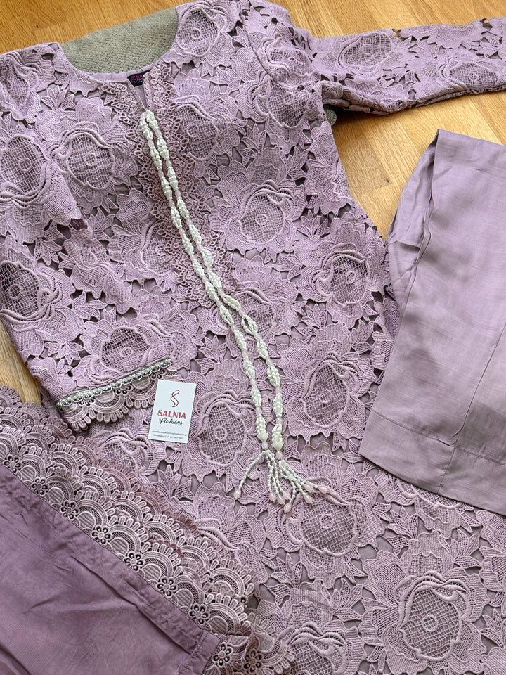CUTWORK EMBROIDERED SUIT SCST18
