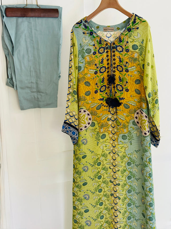 PURE CREPE SILK FUSION KAFTAN SFKF19