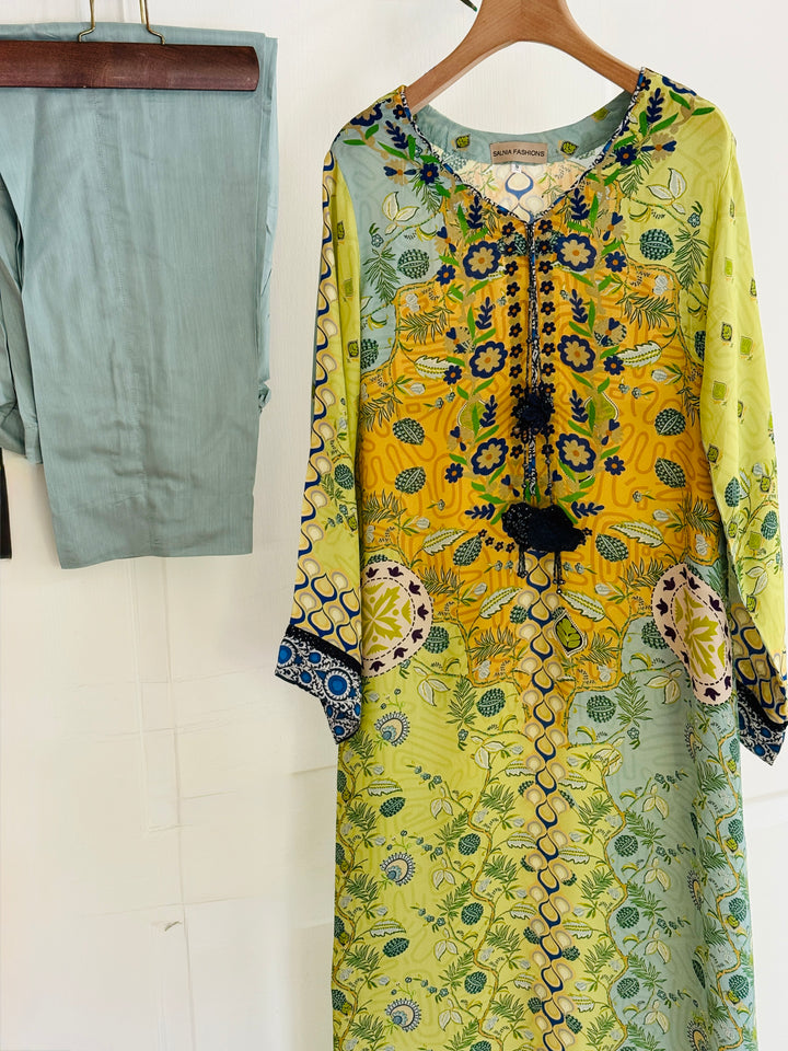 PURE CREPE SILK FUSION KAFTAN SFKF19
