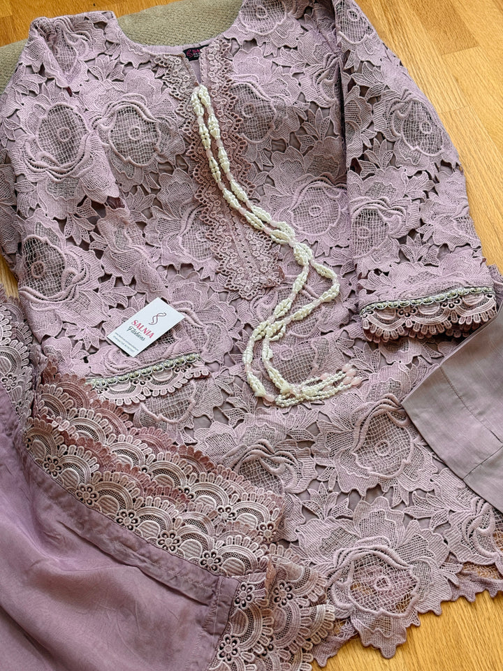 CUTWORK EMBROIDERED SUIT SCST18