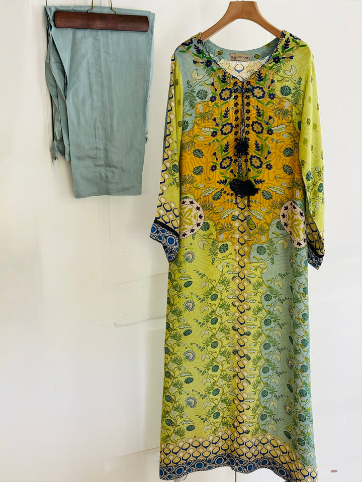 PURE CREPE SILK FUSION KAFTAN SFKF19