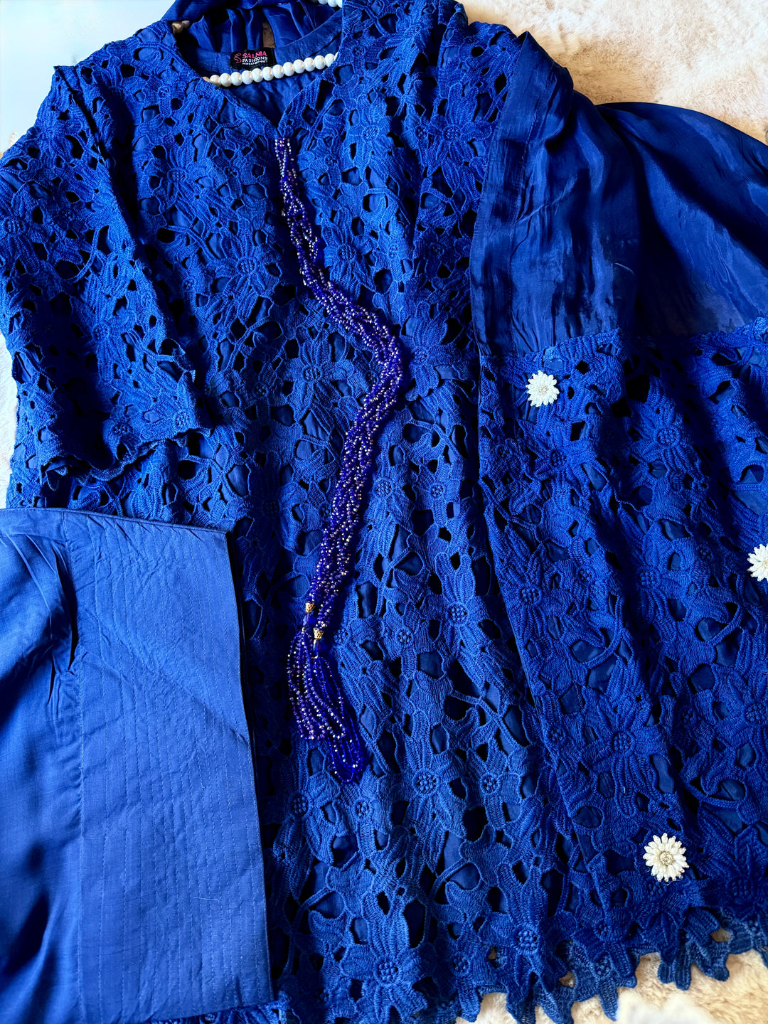 CUTWORK EMBROIDERED FARSHI SHALWAR SCFR12