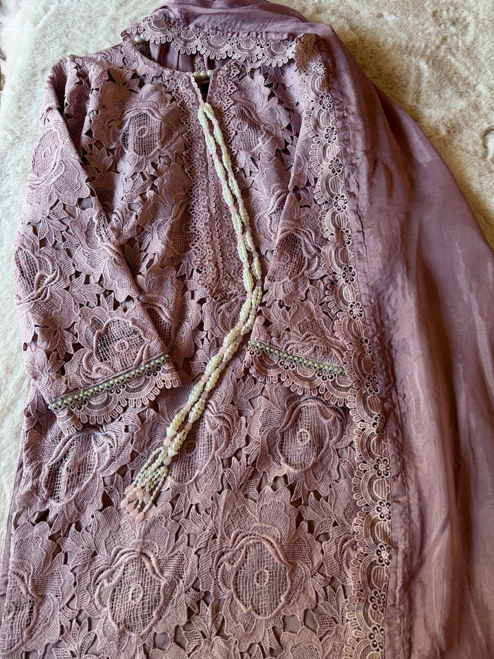 CUTWORK EMBROIDERED SUIT SCST18
