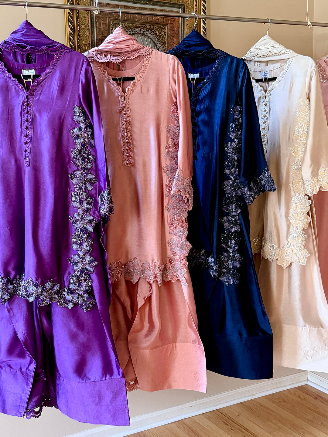 CUTWORK EMBELLISHED SHEESHA SILK FARSHI SHALWAR FRSH50