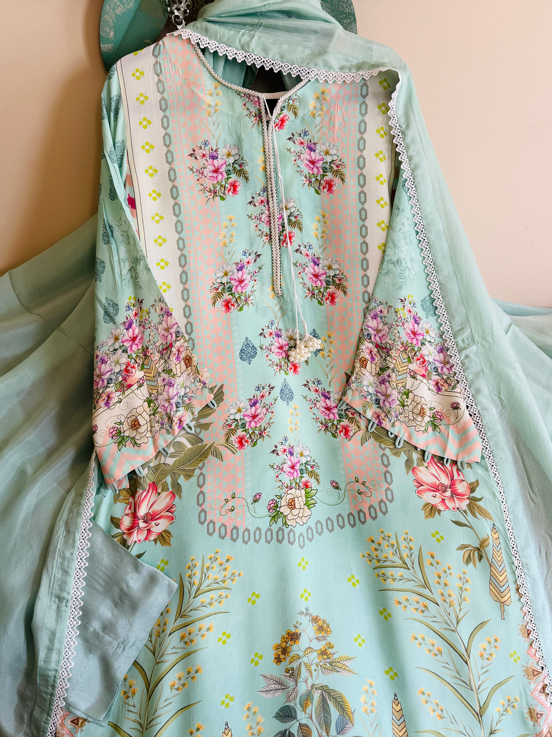 PURE CREPE SILK KAFTAN SET SFKF31