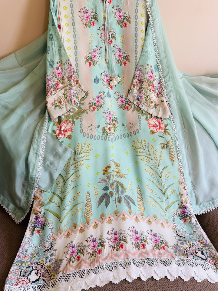 PURE CREPE SILK KAFTAN SET SFKF31
