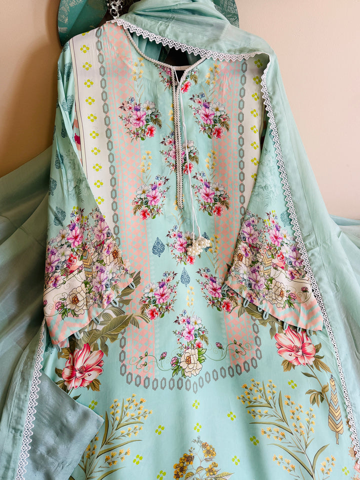 PURE CREPE SILK KAFTAN SET SFKF31