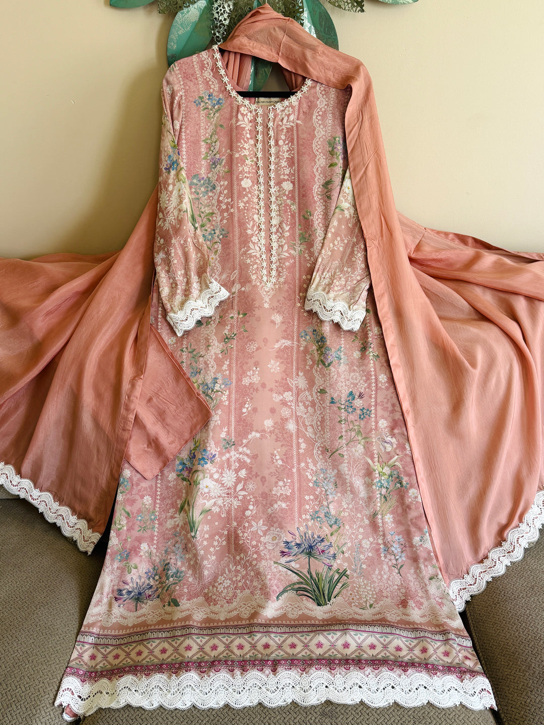 PURE CREPE SILK KAFTAN SET SFKF30