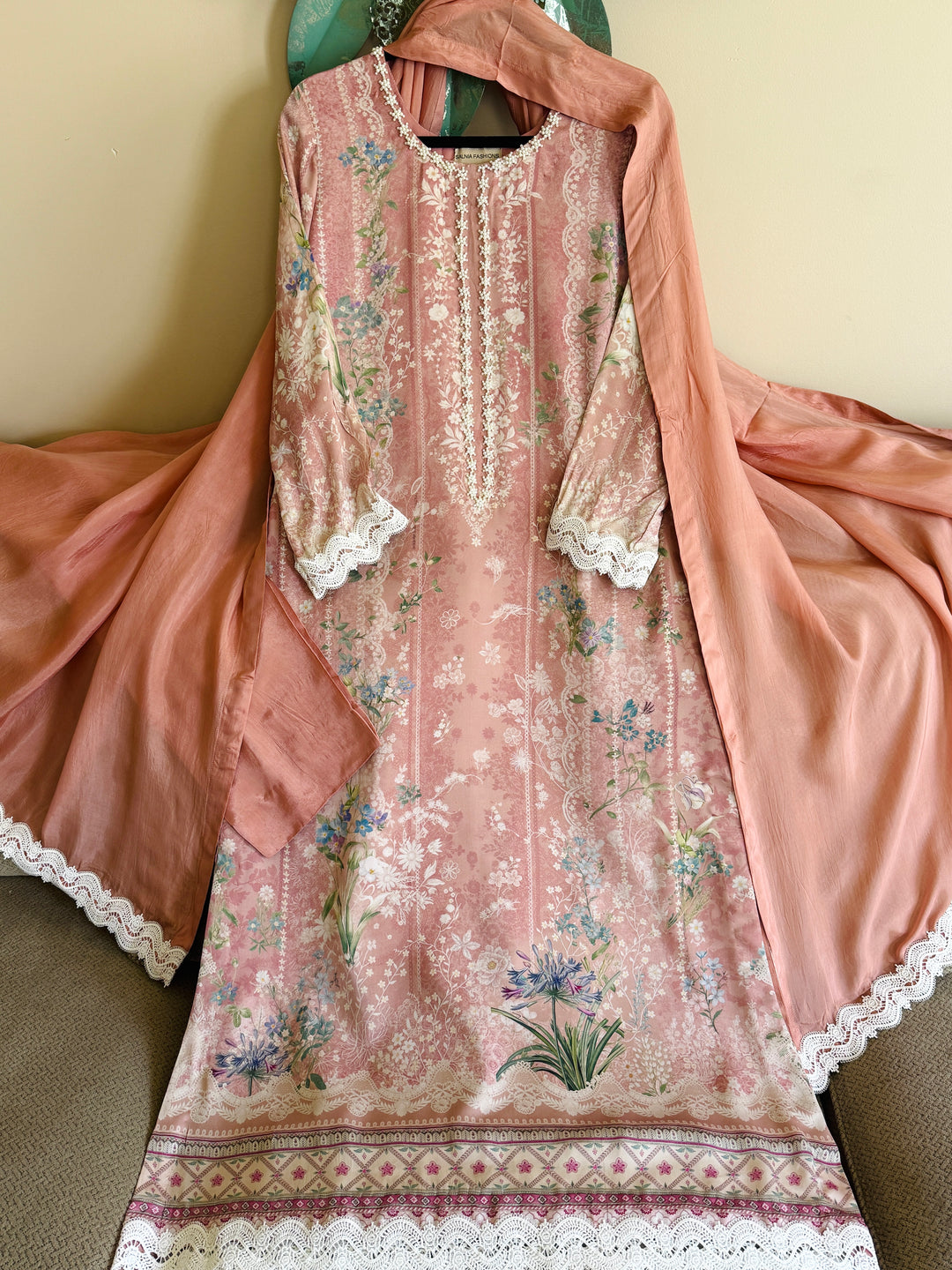 PURE CREPE SILK KAFTAN SET SFKF30
