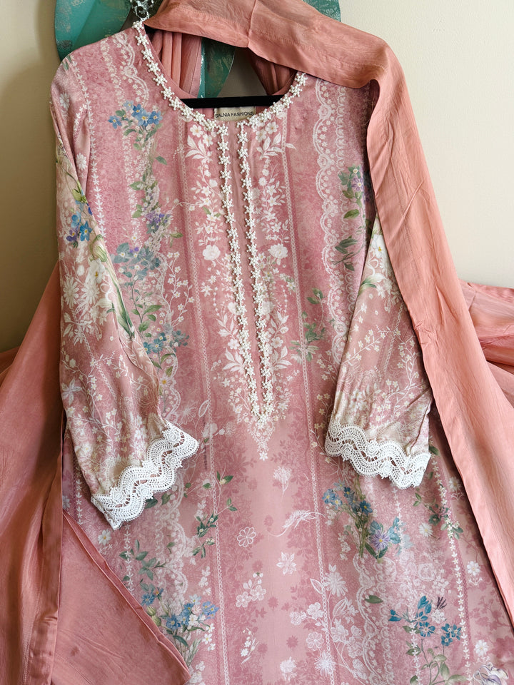 PURE CREPE SILK KAFTAN SET SFKF30
