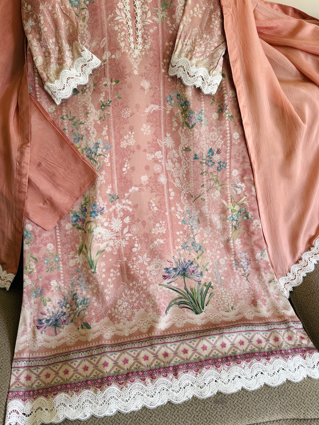PURE CREPE SILK KAFTAN SET SFKF30