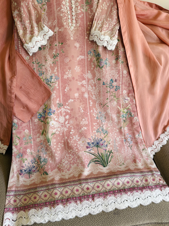 PURE CREPE SILK KAFTAN SET SFKF30