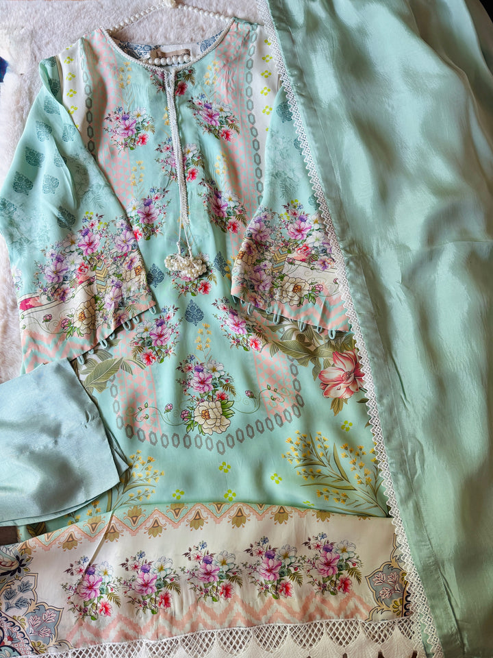 PURE CREPE SILK KAFTAN SET SFKF31
